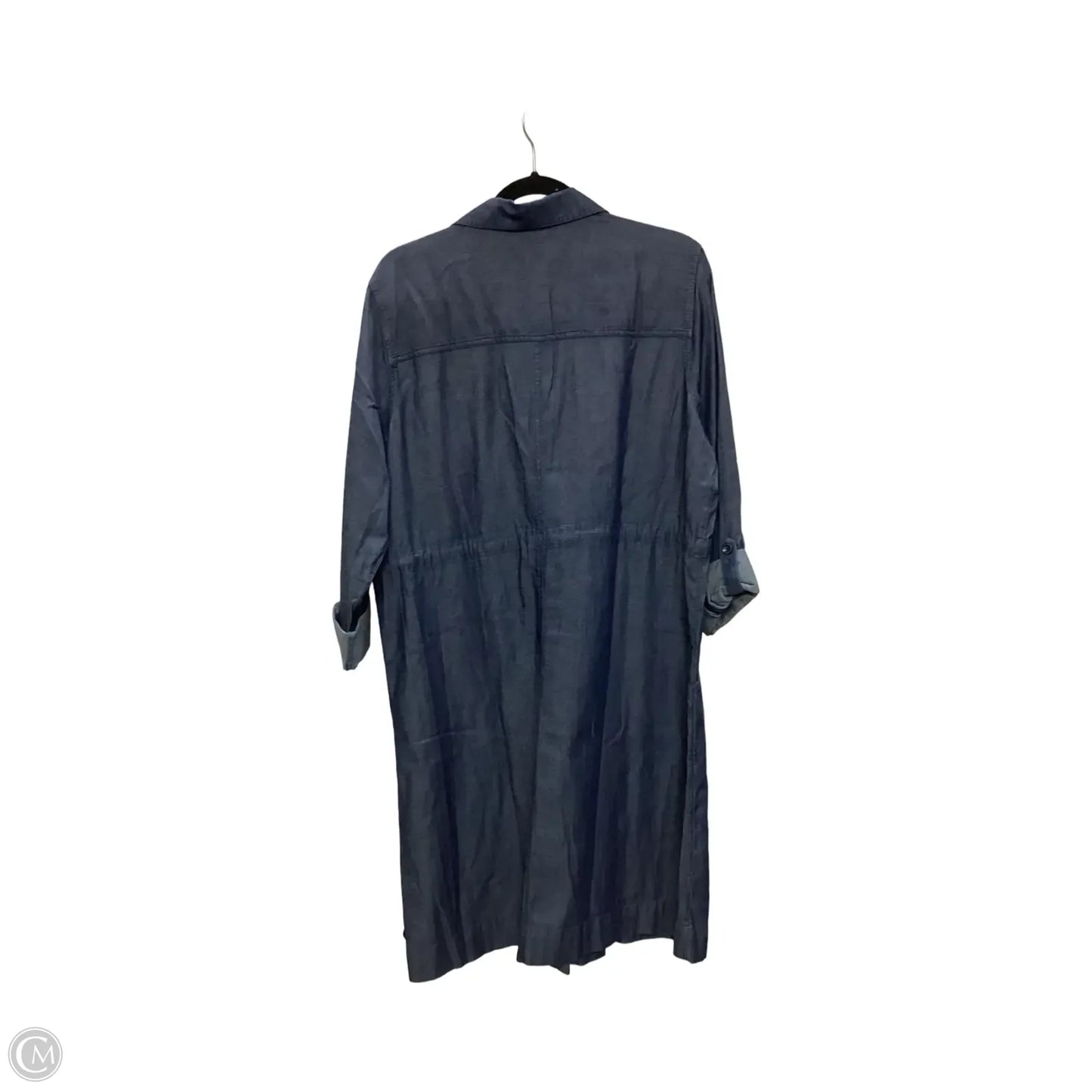Dress Casual Midi By Wonderly In Blue Denim, Size: L