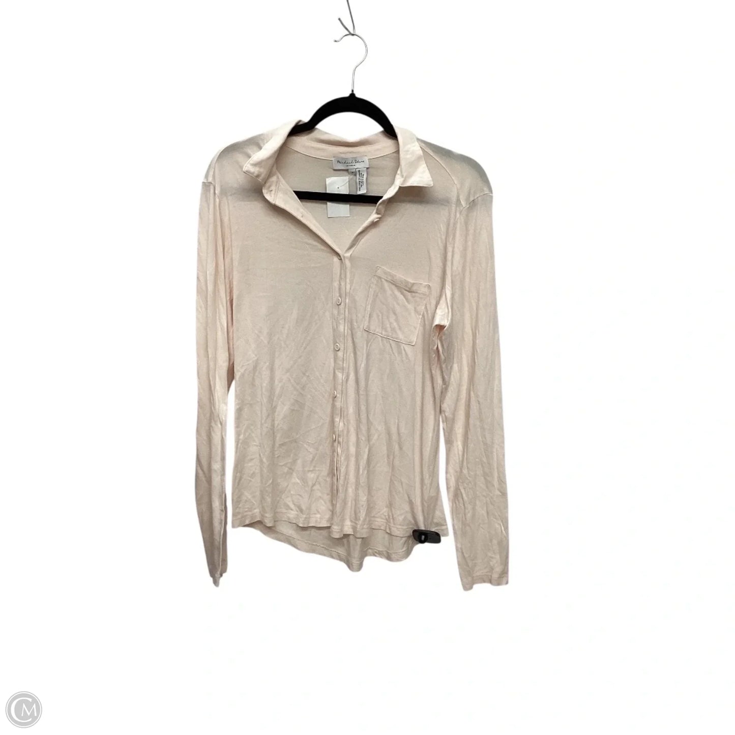 Top Long Sleeve By Michael Stars In Peach, Size: M