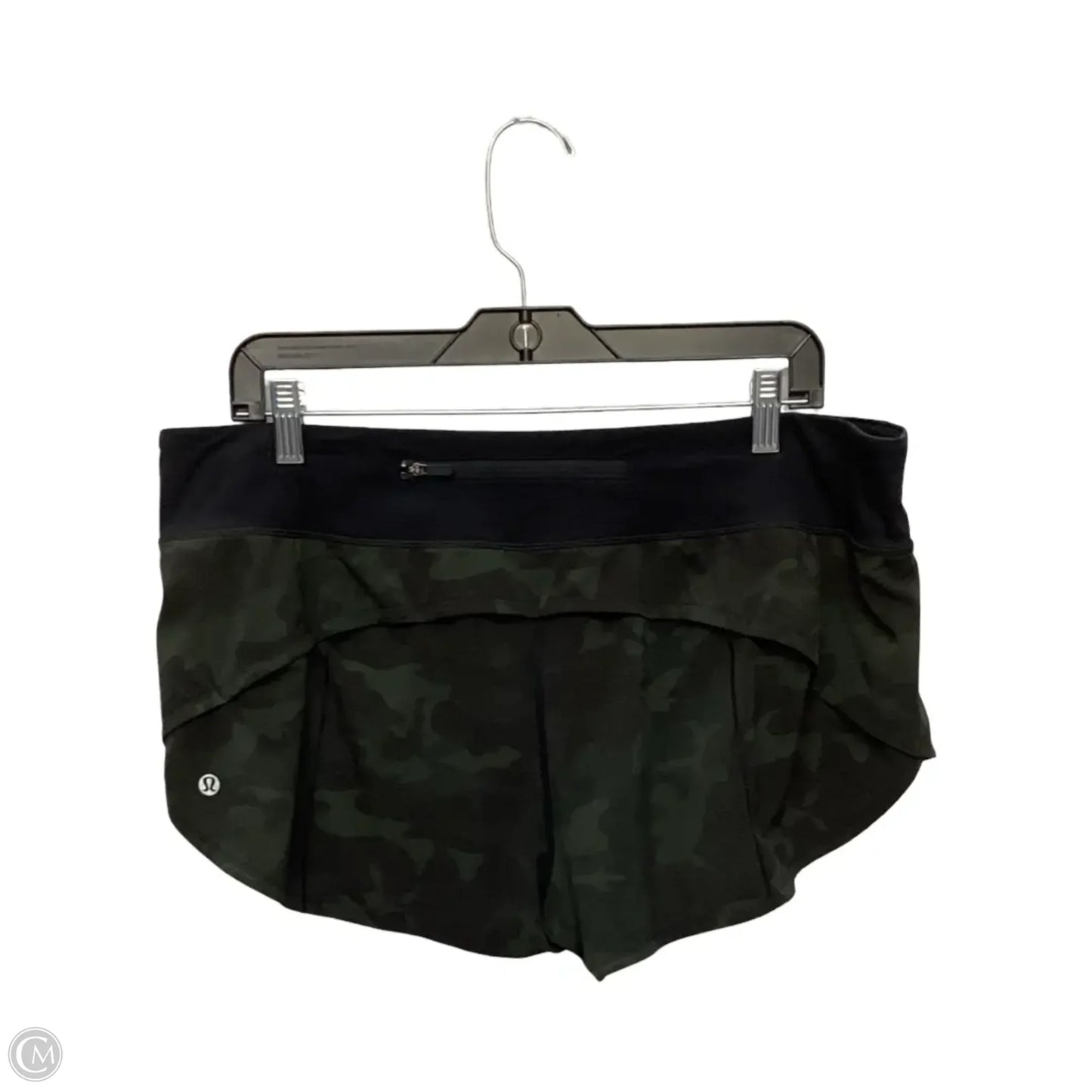 Athletic Shorts By Lululemon In Camouflage Print, Size: 12