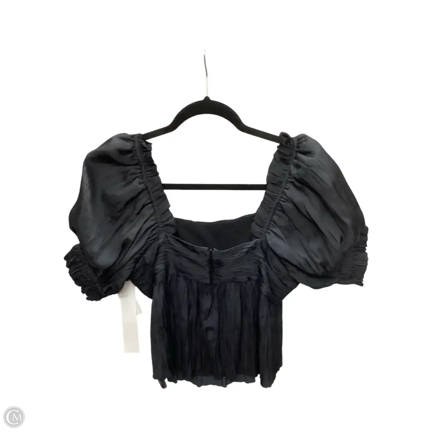 Blouse Short Sleeve By Frame In Black, Size: S