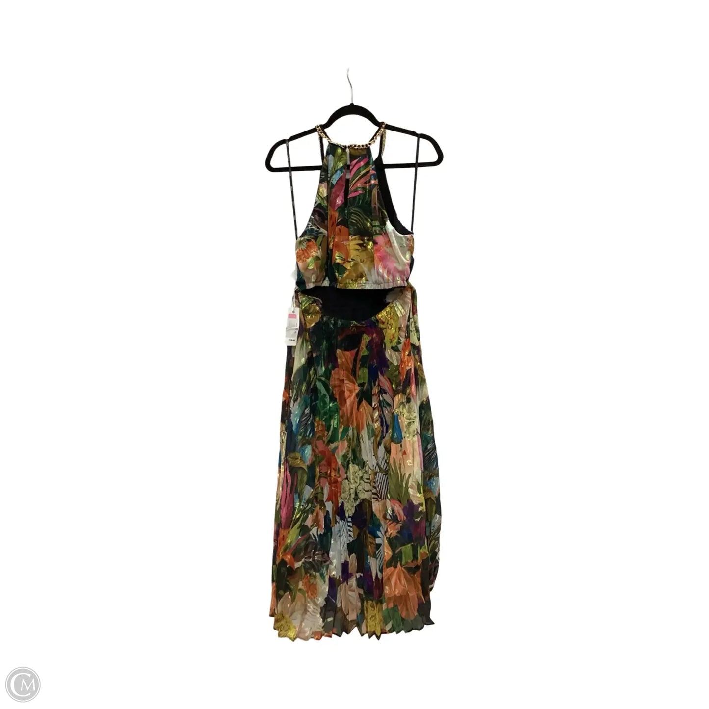Dress Party Midi By Clothes Mentor In Tropical Print, Size: 12