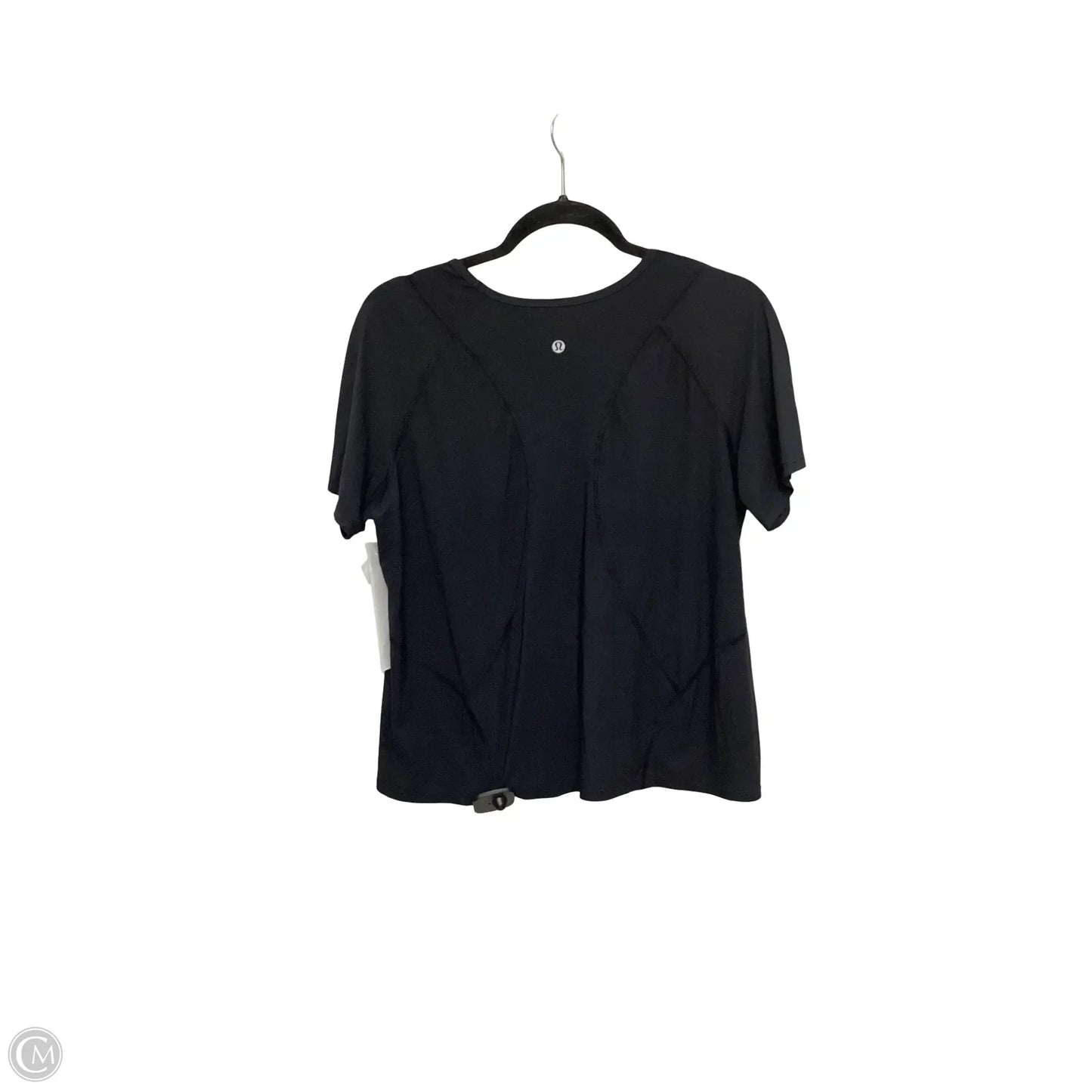 Athletic Top Short Sleeve By Lululemon In Black, Size: 6
