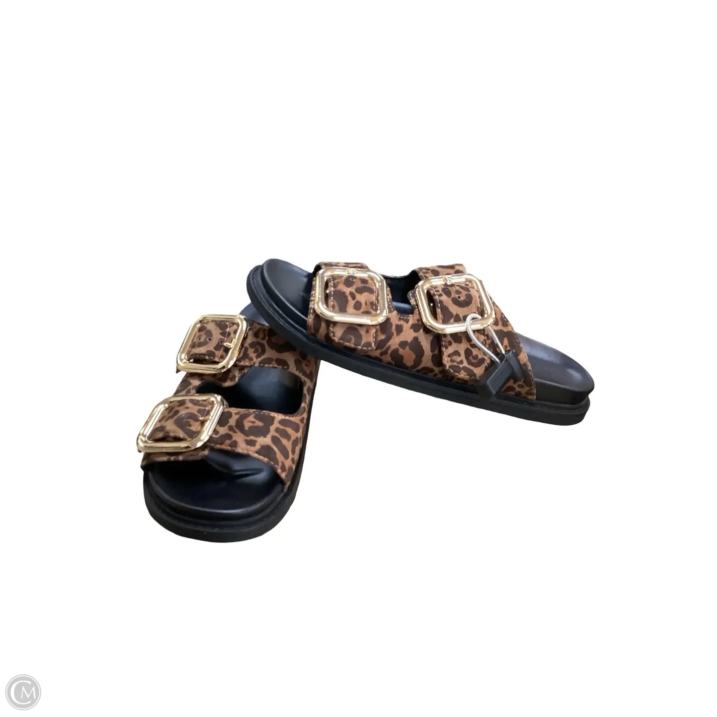 Sandals Flats By Universal Thread In Animal Print, Size: 8.5