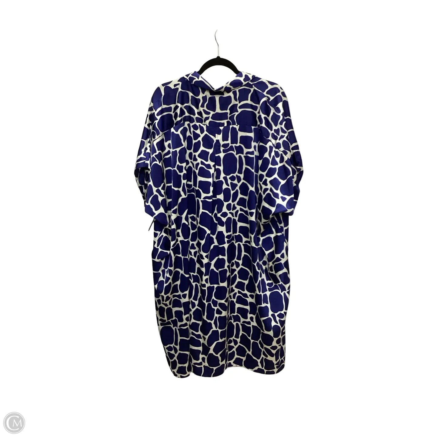 Dress Casual Short By Umgee In Blue & White, Size: 2x