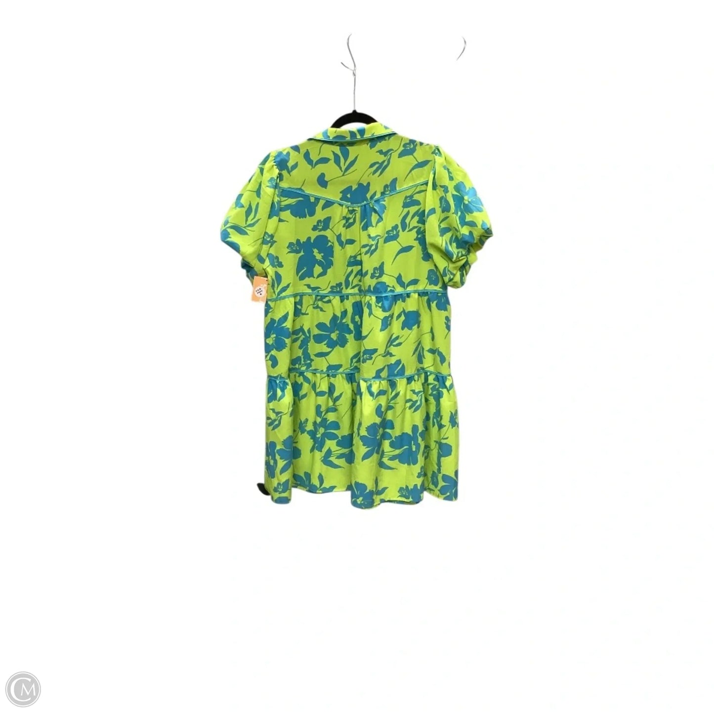 Dress Casual Short By Umgee In Blue & Green, Size: L