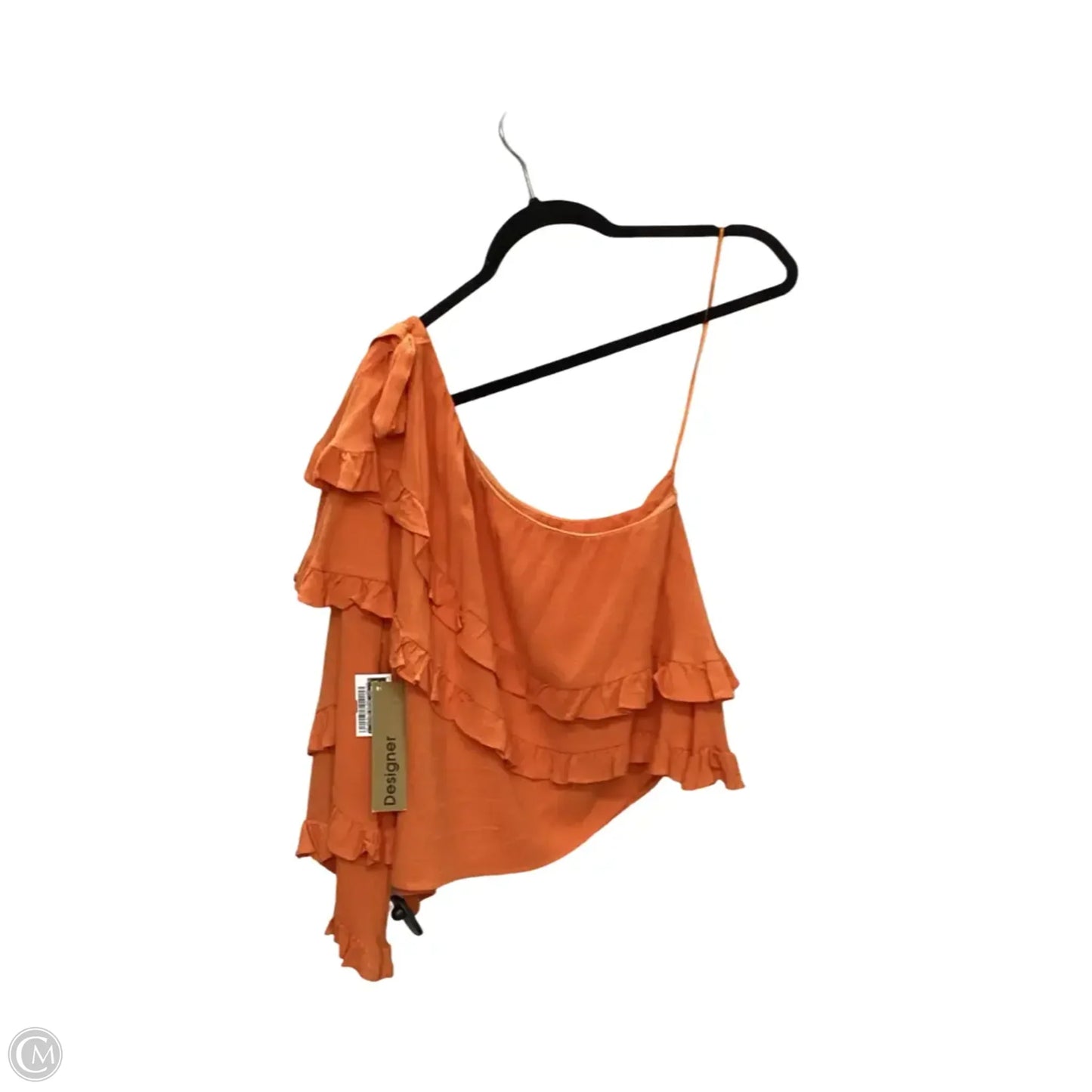 Designer Top Sleeveless By Clothes Mentor In Orange, Size: L