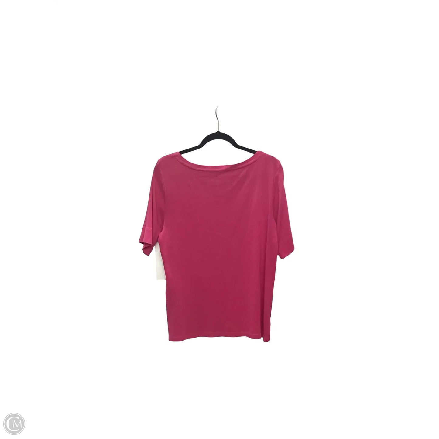 Blouse Short Sleeve By Chicos In Pink, Size: M