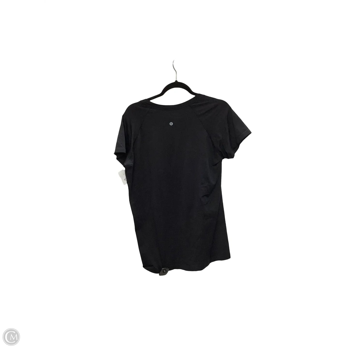 Athletic Top Short Sleeve By Lululemon In Black, Size: 12