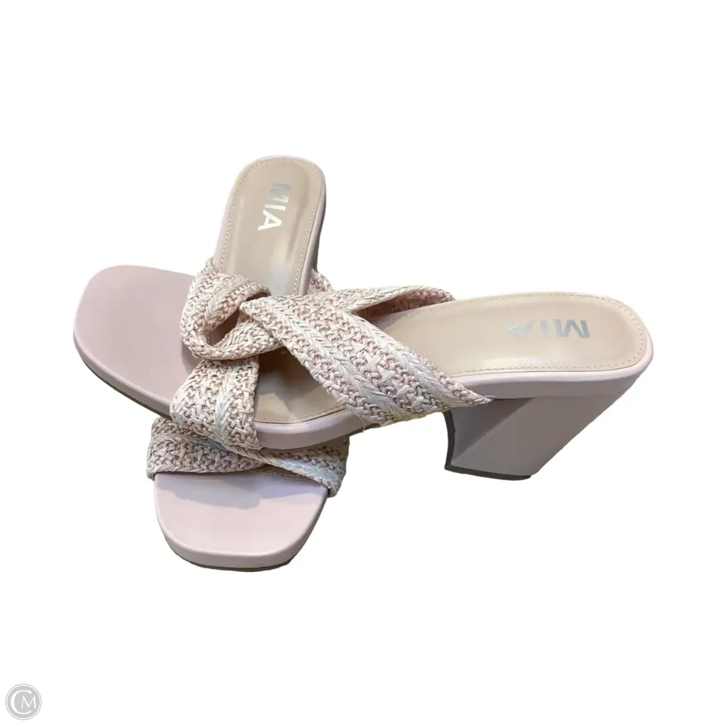 Sandals Heels Block By Mia In Pink, Size: 8