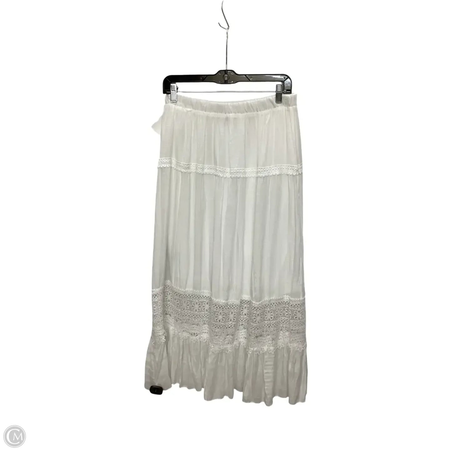 Skirt Maxi By J GEE In White, Size: L