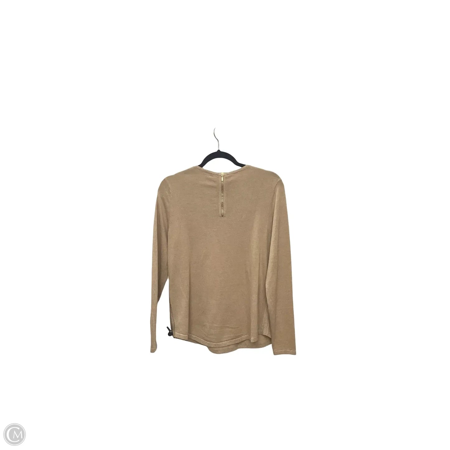 Blouse Long Sleeve By Chicos In Tan, Size: M