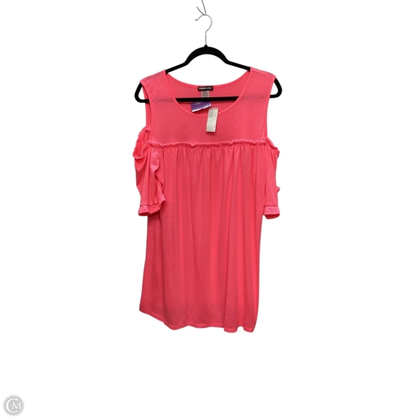 Top Short Sleeve By Heimish Usa In Pink, Size: 2x