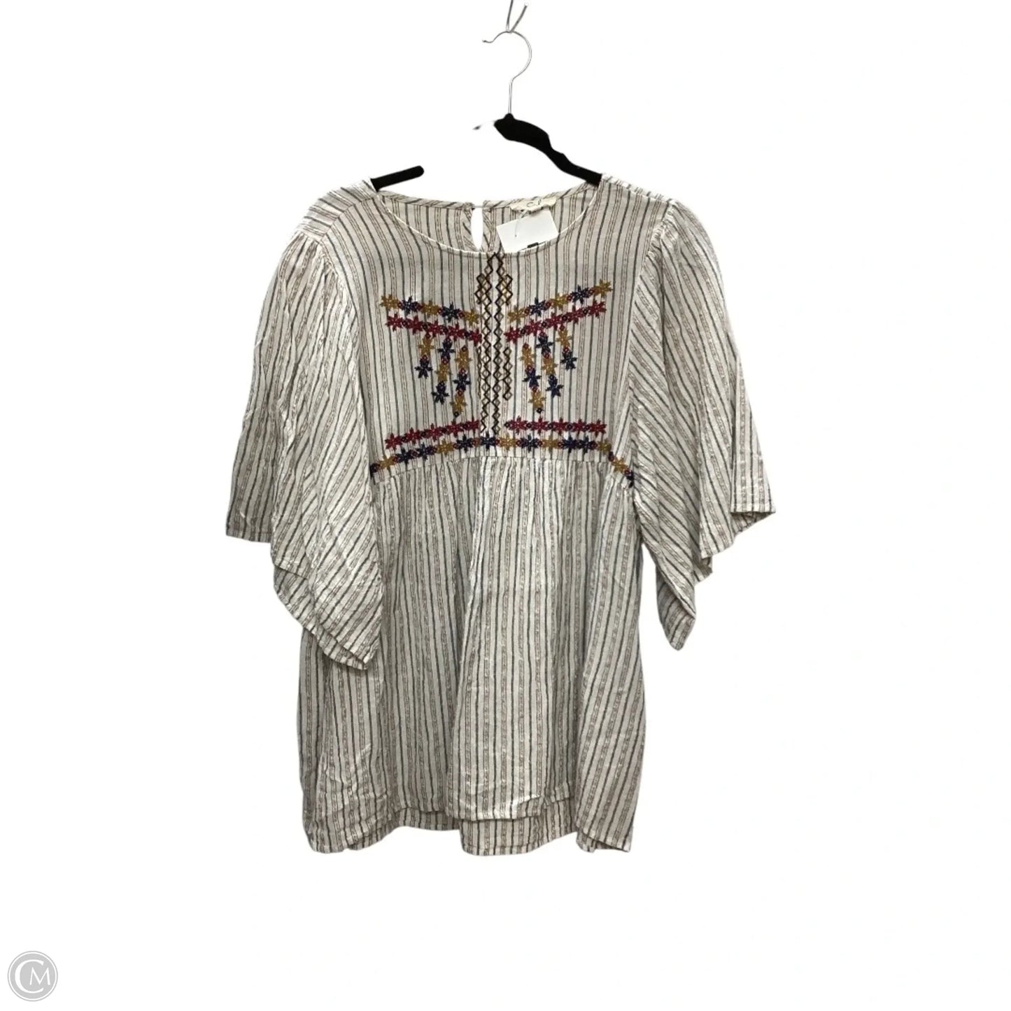 Top Short Sleeve By Easel In Multi-colored, Size: S