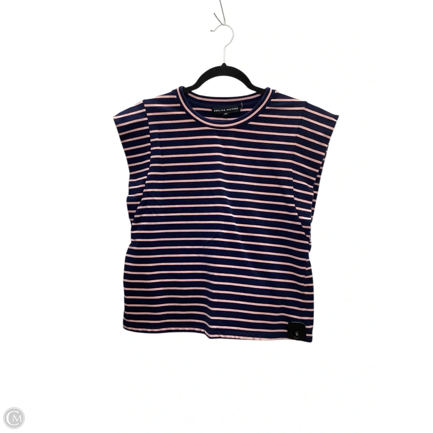 Top Sleeveless By English Factory In Striped Pattern, Size: M