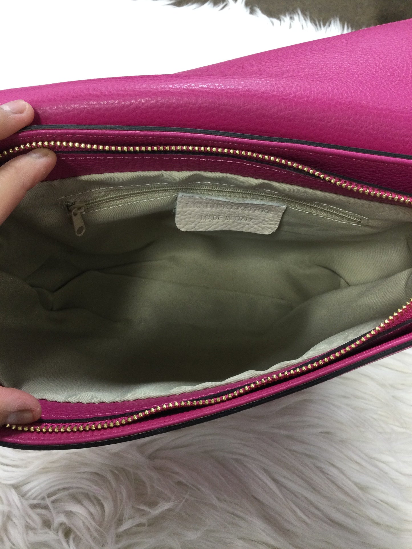 Handbag Leather By Cmb In Pink, Size:Medium