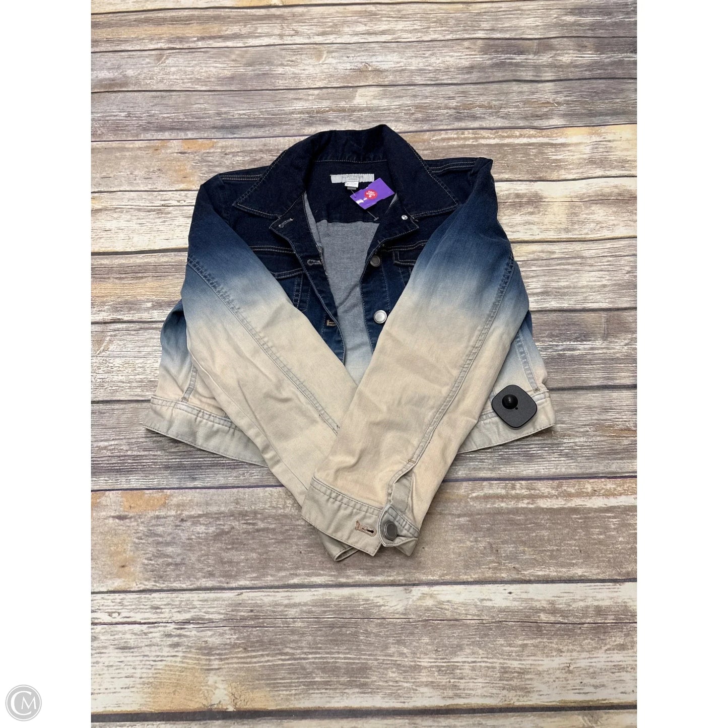 Jacket Denim By Platinum In Blue Denim, Size: M