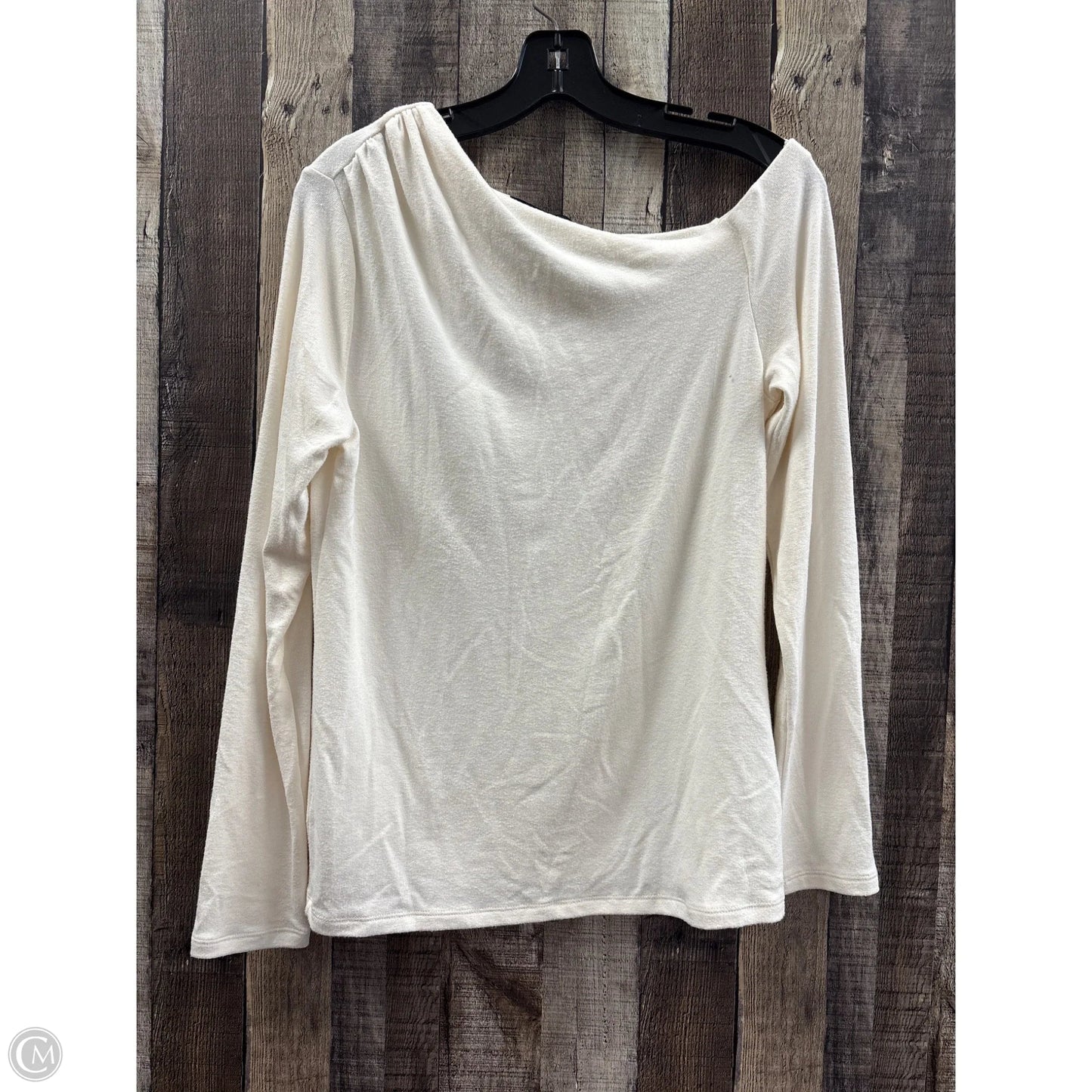 Top Long Sleeve By Banana Republic In Cream, Size: M