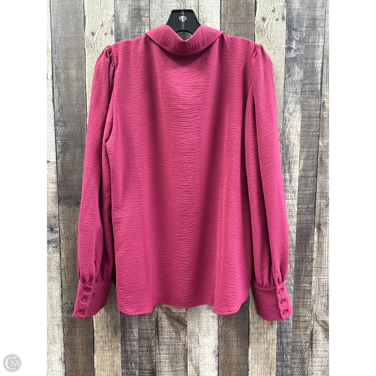 Top Long Sleeve By Calvin Klein In Red, Size: M