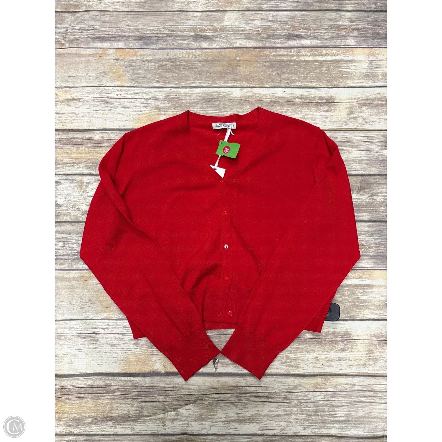 Sweater Cardigan By Grace Karin In Red, Size: 2x