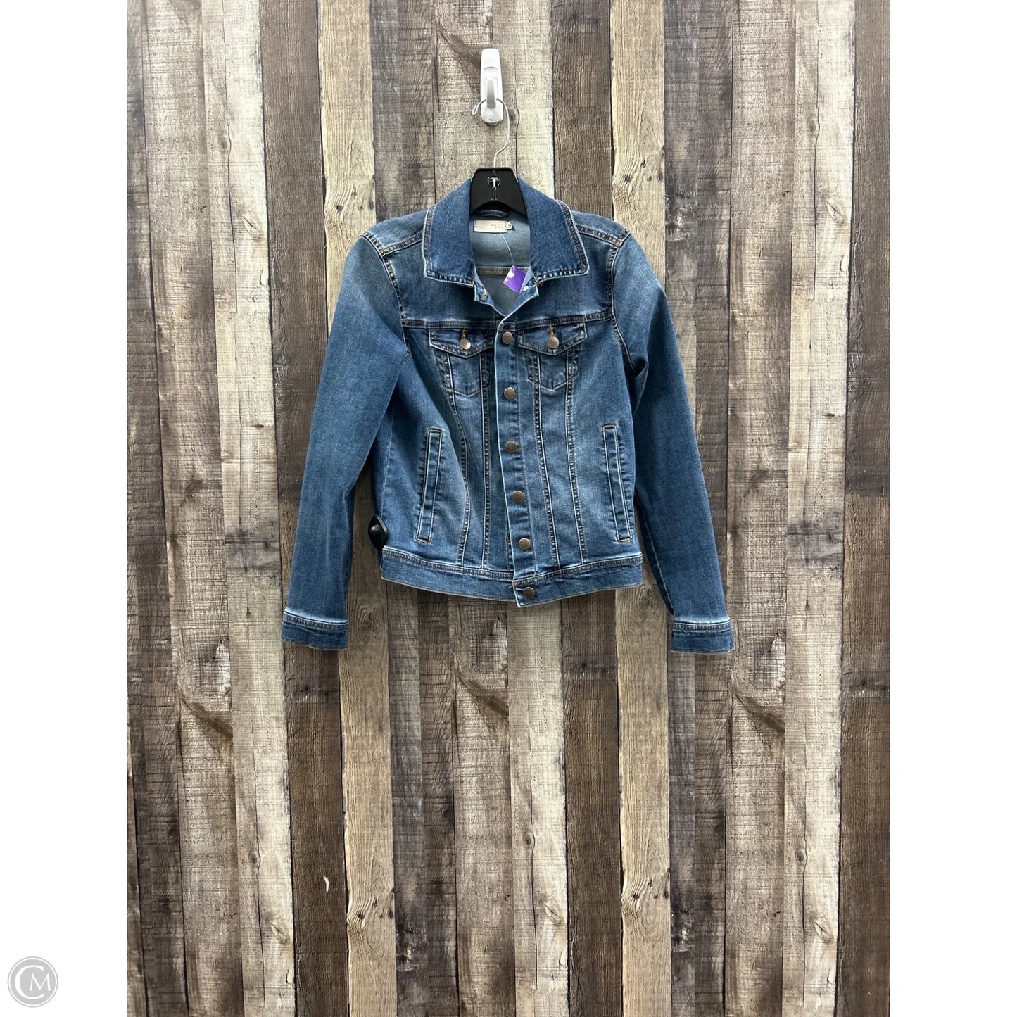 Jacket Denim By Joan Vass In Blue, Size: Xs