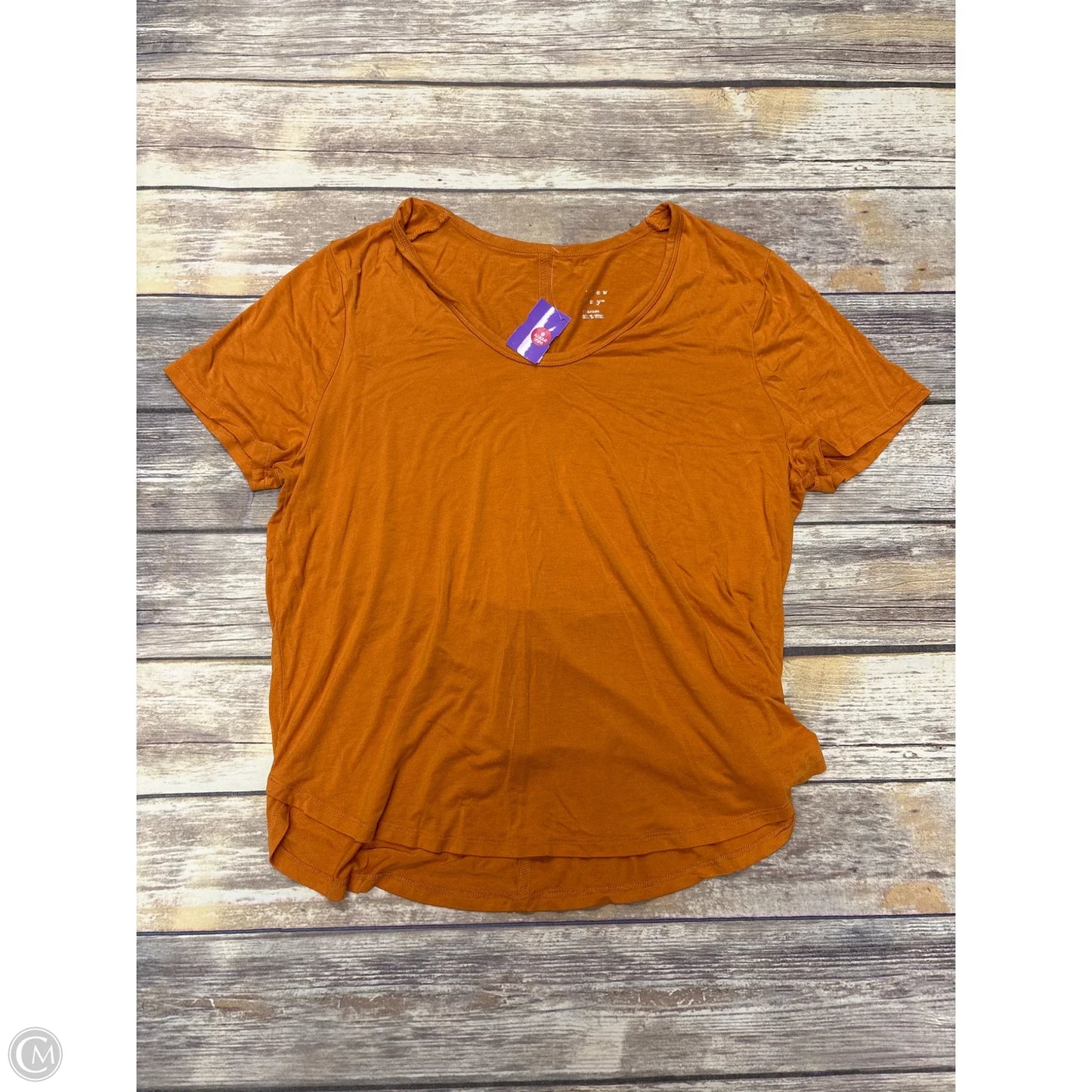 Top Short Sleeve By A New Day In Orange, Size: Xl