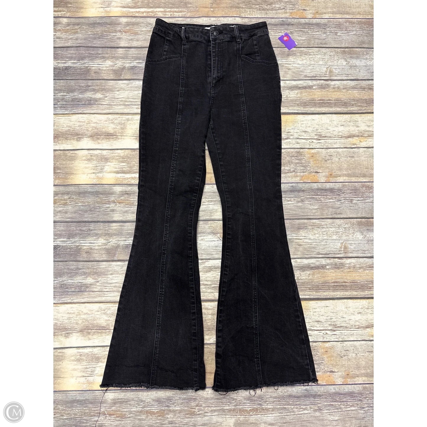 Jeans Flared By True Craft In Black, Size: 10