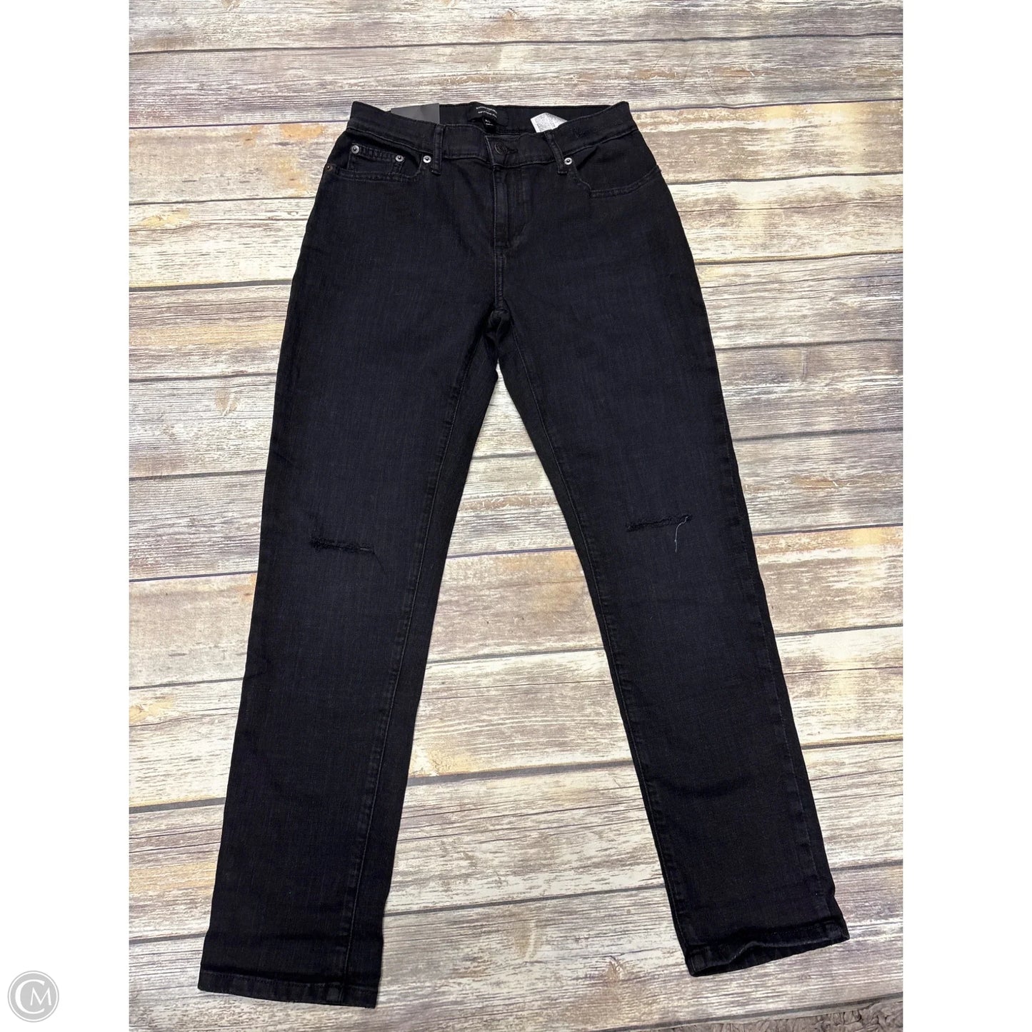 Jeans Straight By Banana Republic In Black, Size: 2