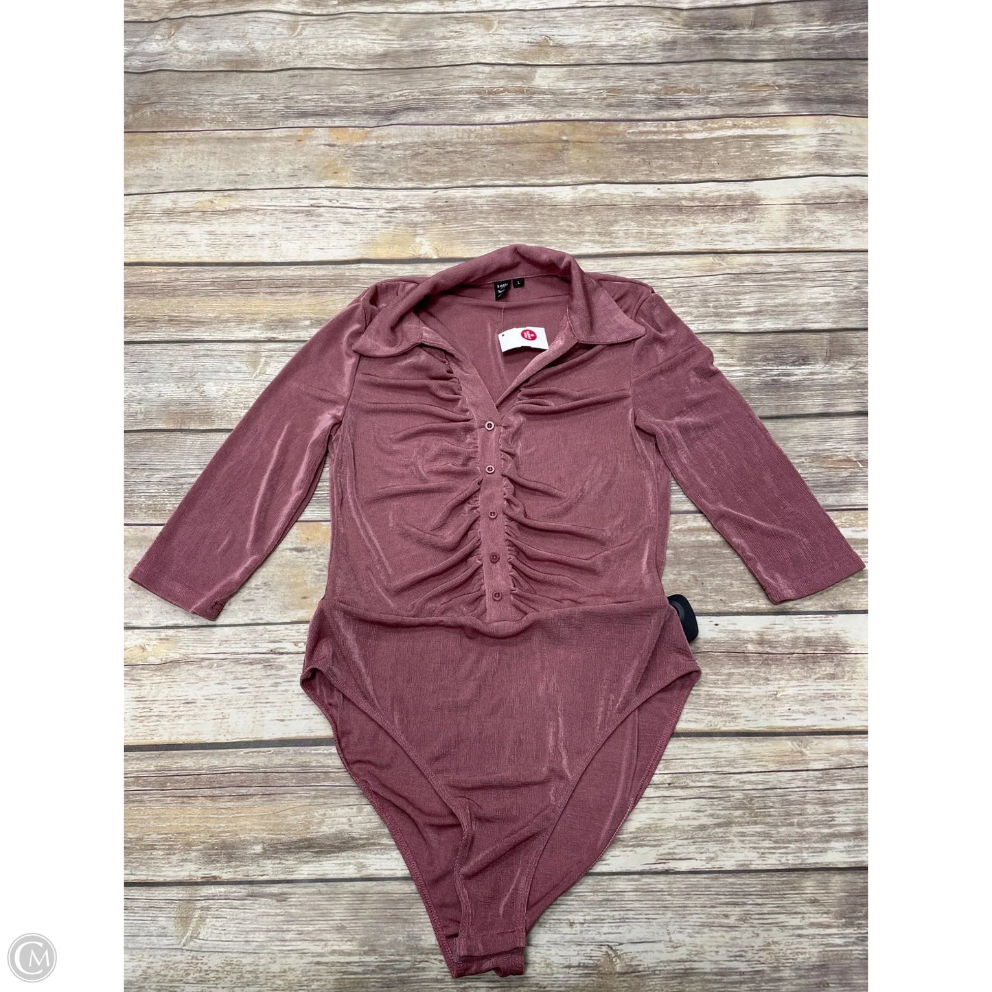 Top Long Sleeve By Shein In Mauve, Size: L