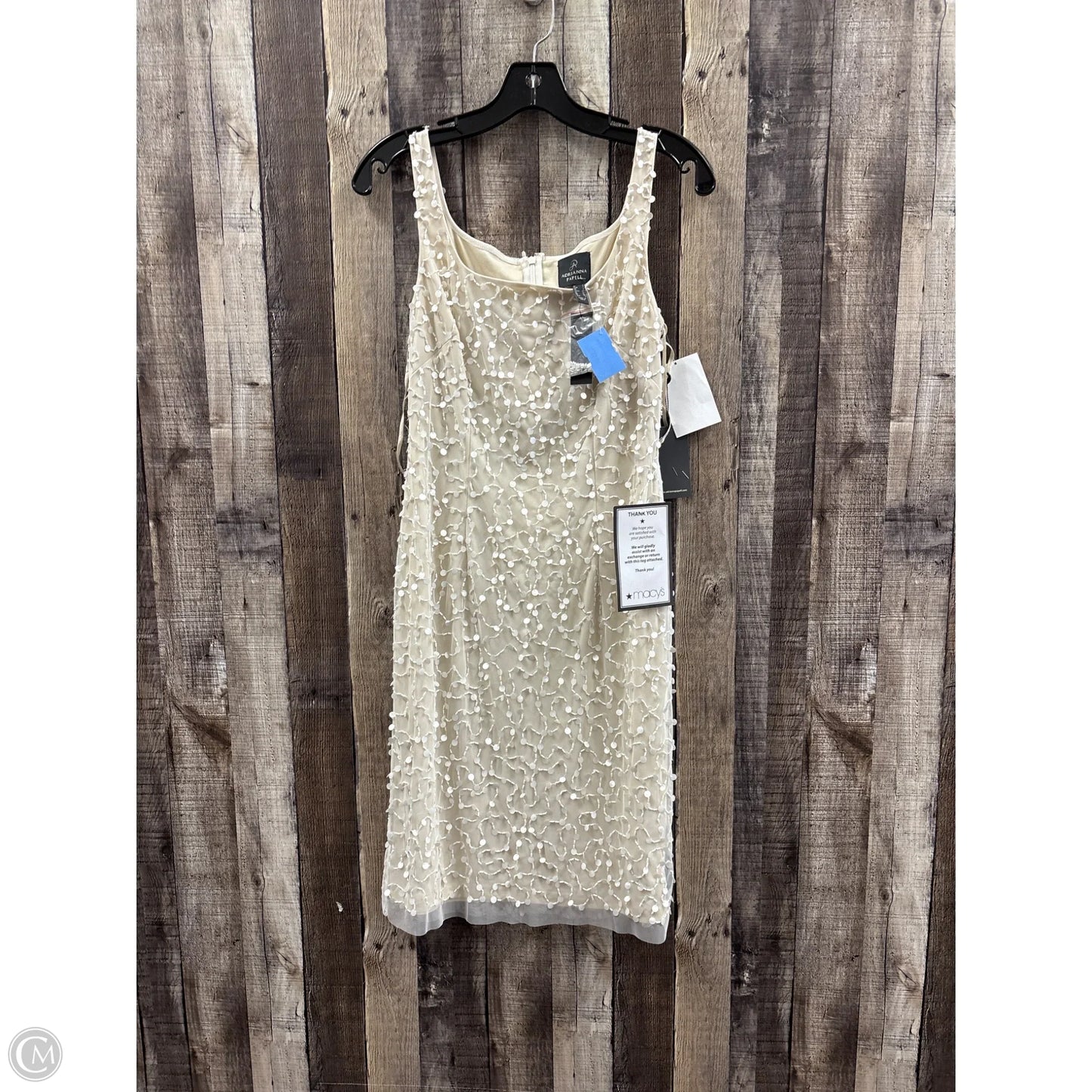 Dress Party Midi By Adrianna Papell In Beige, Size: 2