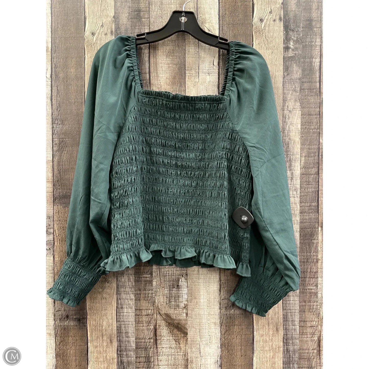 Top Long Sleeve By Madewell In Green, Size: L