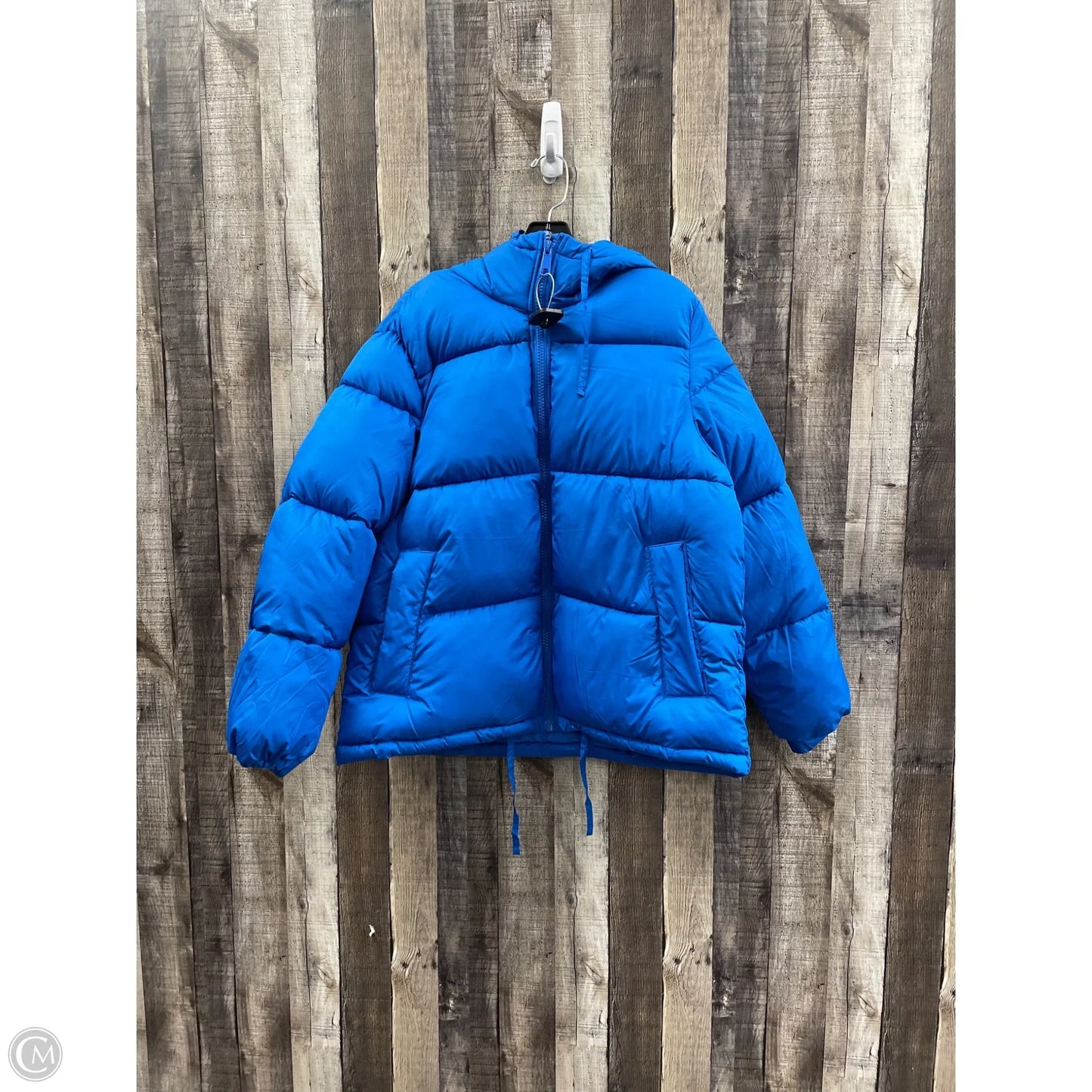 Coat Puffer & Quilted By H&m In Blue, Size: S