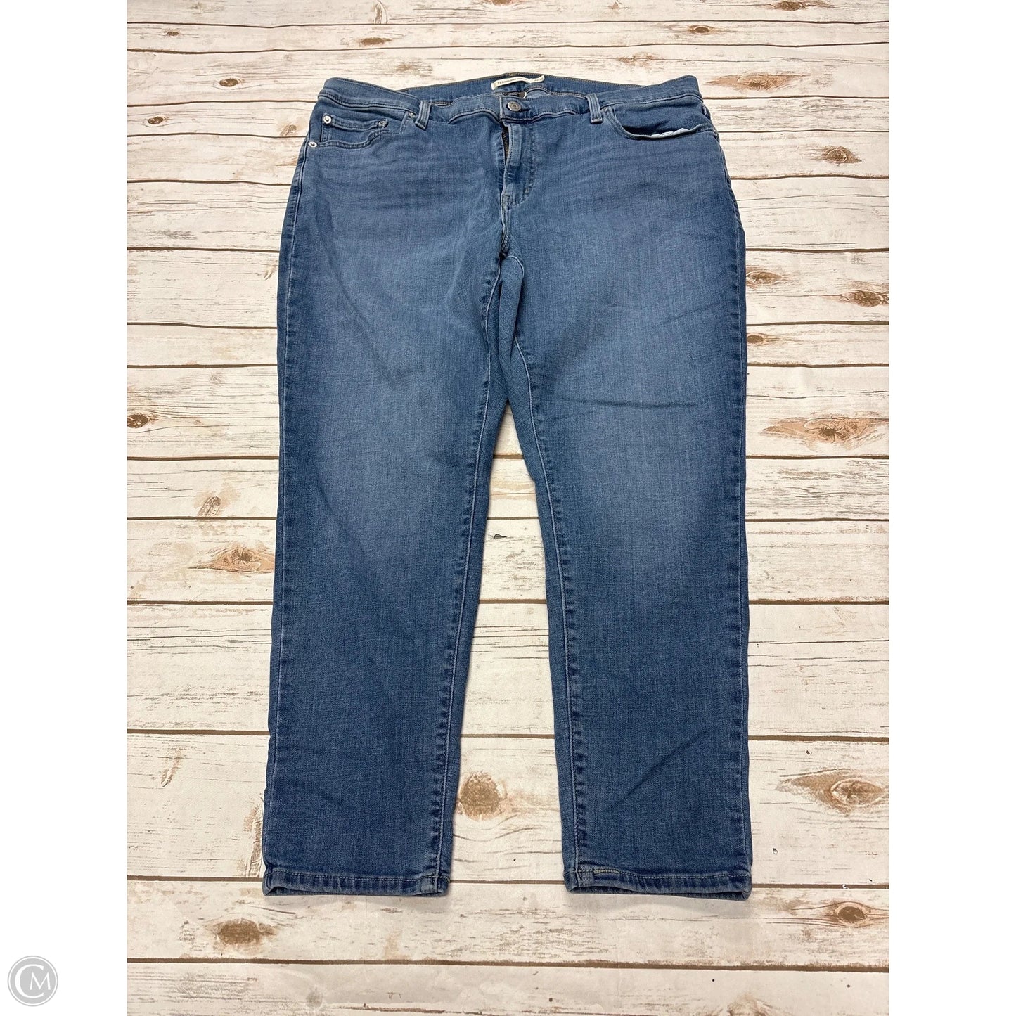 Jeans Skinny By Levis In Blue Denim, Size: 20