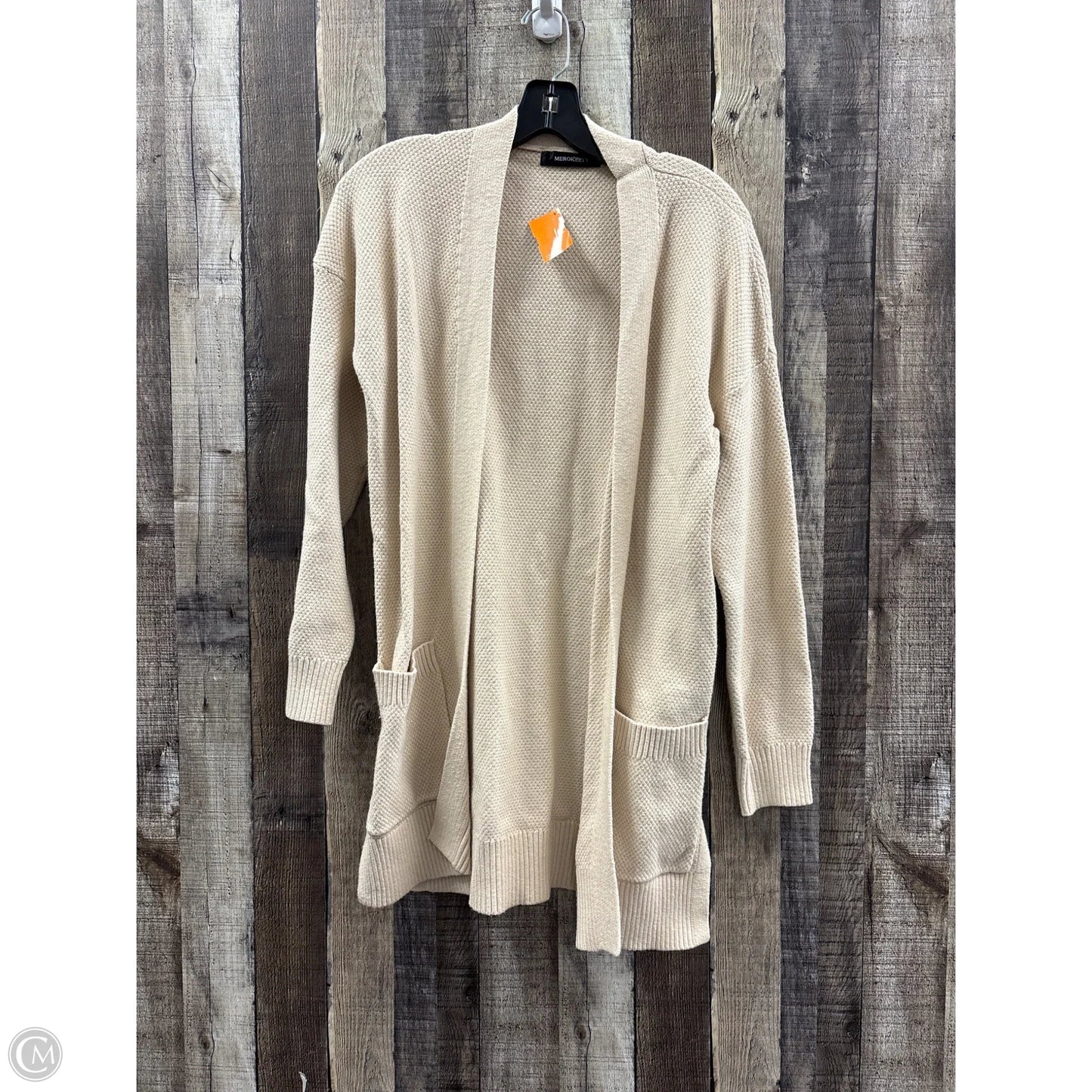 Sweater Cardigan By Merokeety In Beige, Size: S