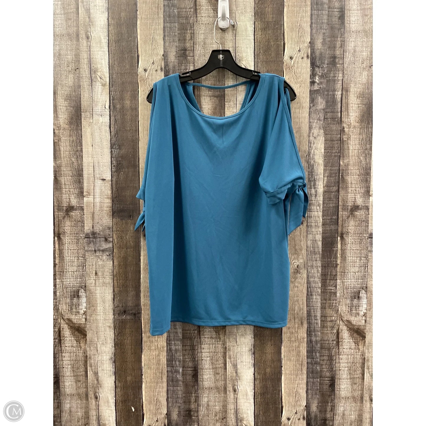 Top Short Sleeve By Ann Taylor In Blue, Size: Xl
