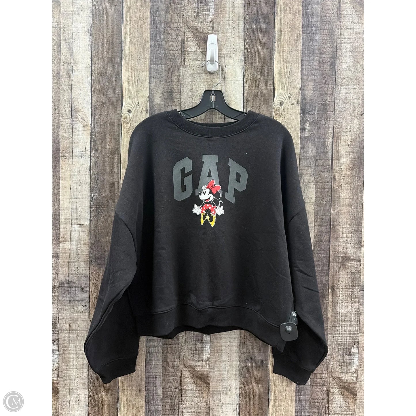 Sweatshirt Crewneck By Gap In Black, Size: L