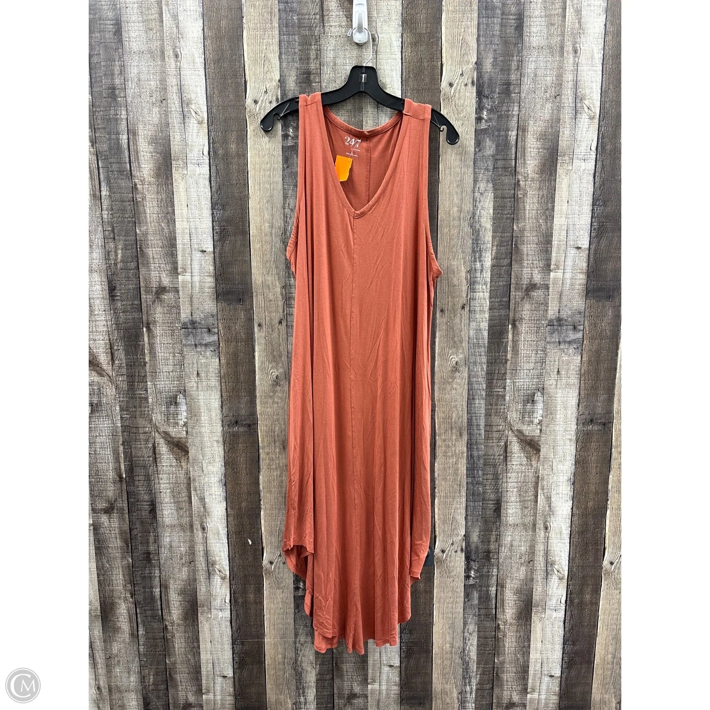 Dress Casual Midi By Maurices In Orange, Size: Xl