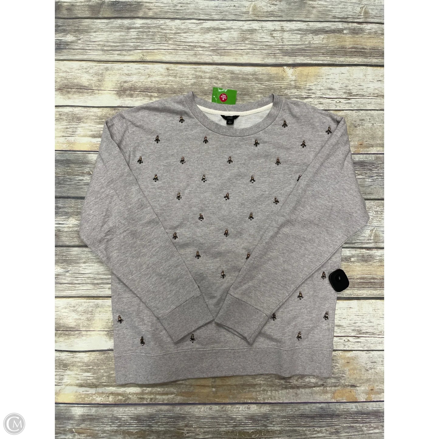 Sweatshirt Crewneck By J. Crew In Grey, Size: L