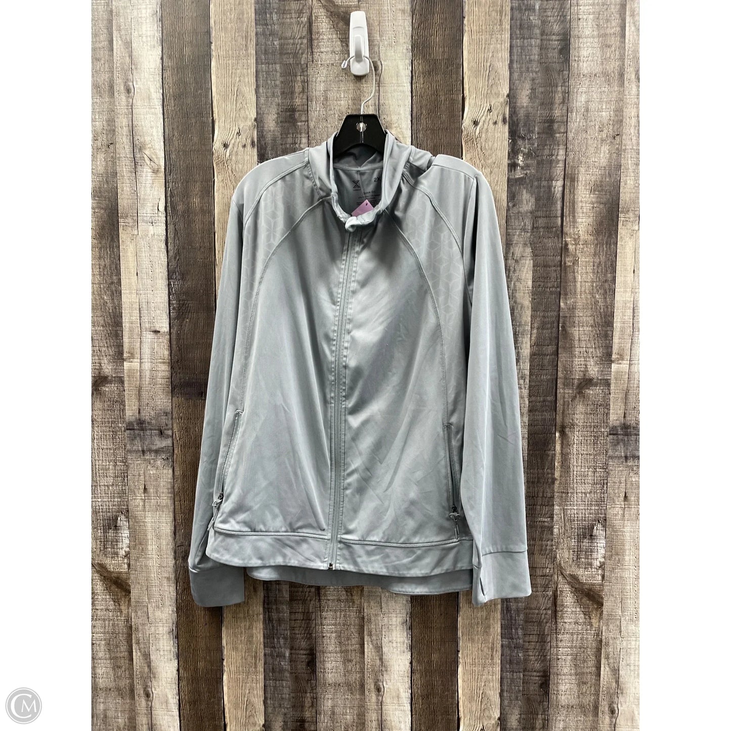 Athletic Jacket By Xersion In Grey, Size: 2x