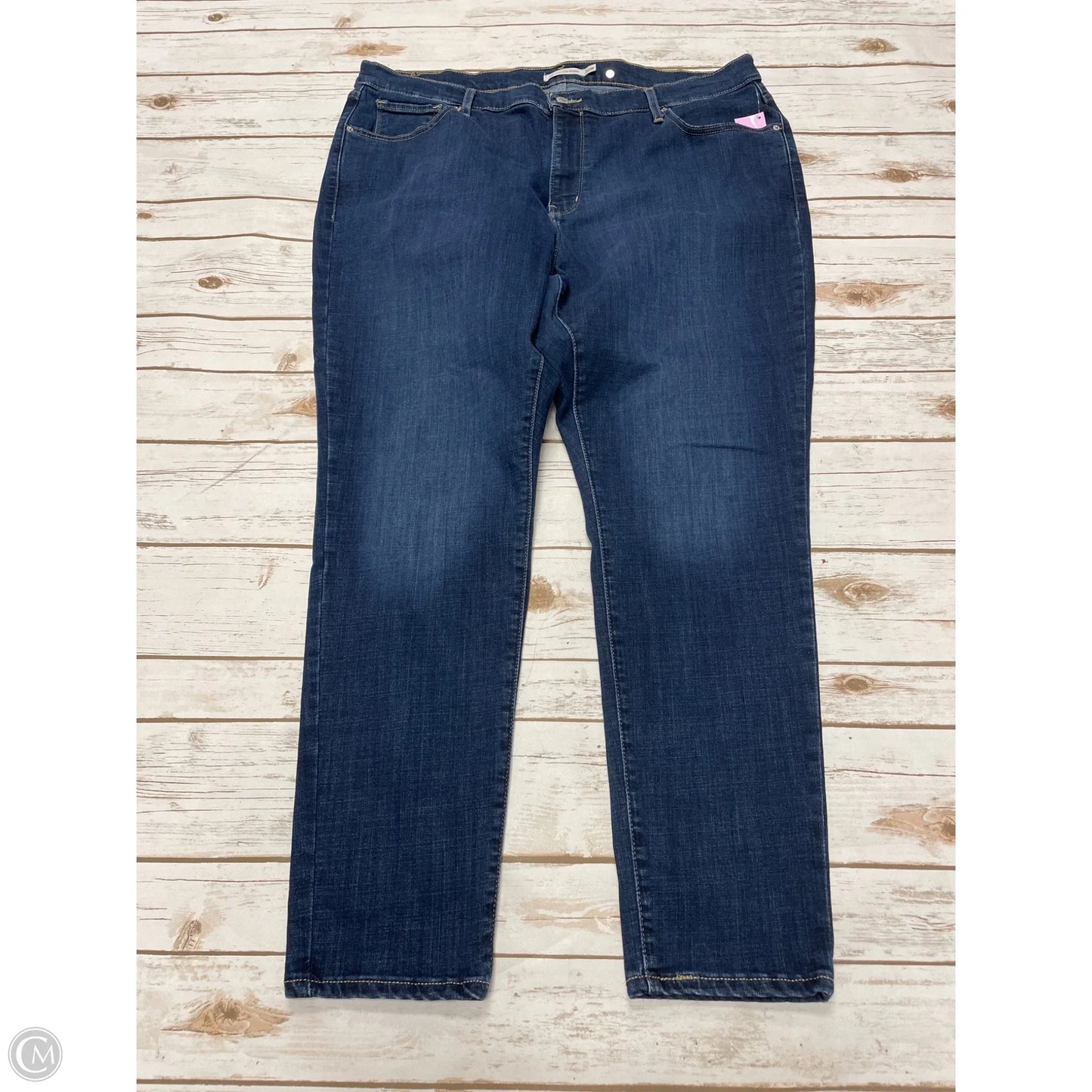 Jeans Skinny By Levis In Blue Denim, Size: 20