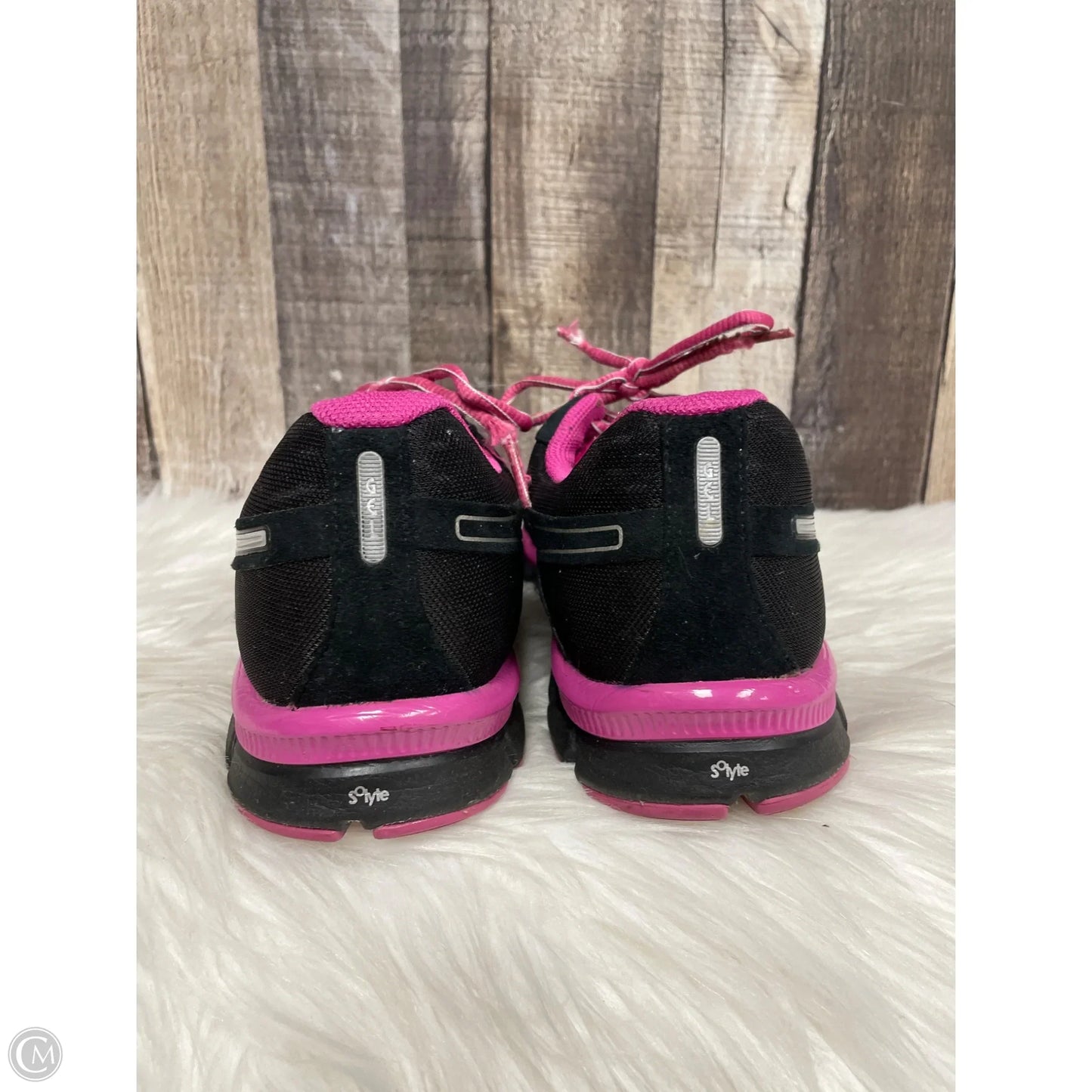 Shoes Athletic By Asics In Black & Pink, Size: 9.5