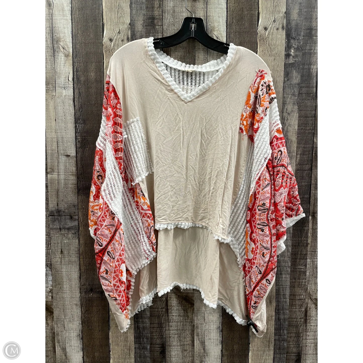 Top Short Sleeve By Pol In Multi-colored, Size: L