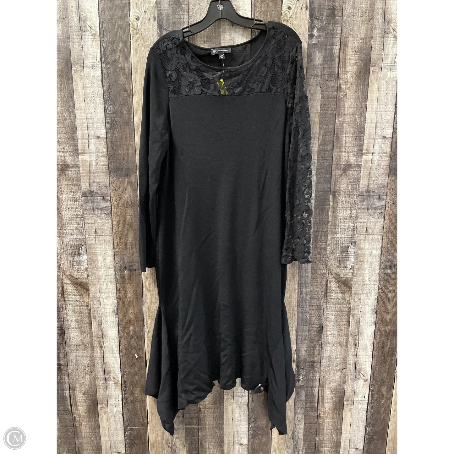 Dress Casual Midi By Inc In Black, Size: 1x