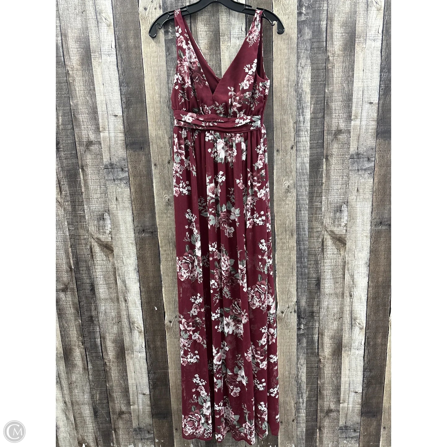 Dress Casual Maxi By Cme In Maroon, Size: S