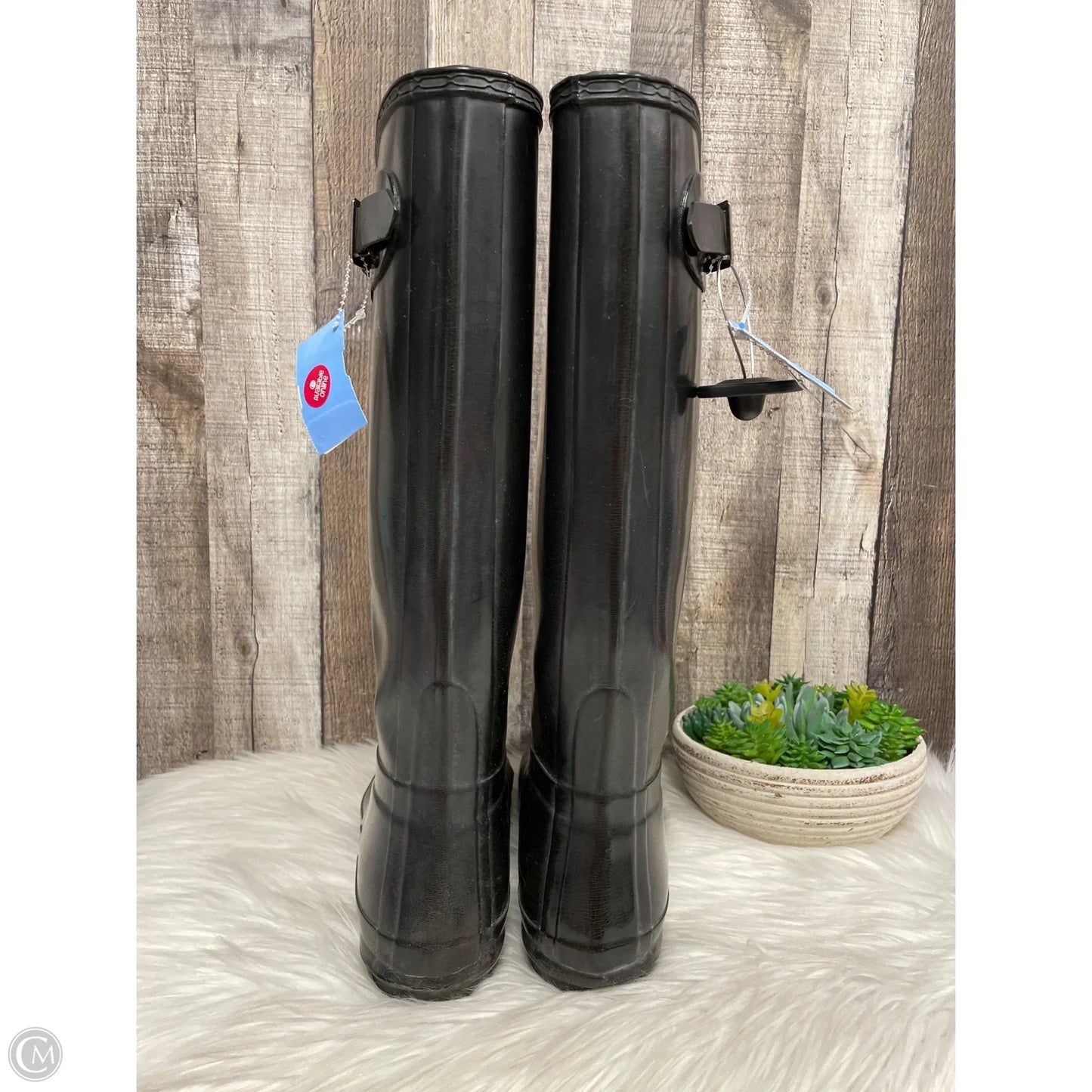 Boots Rain By Hunter In Black, Size: 9