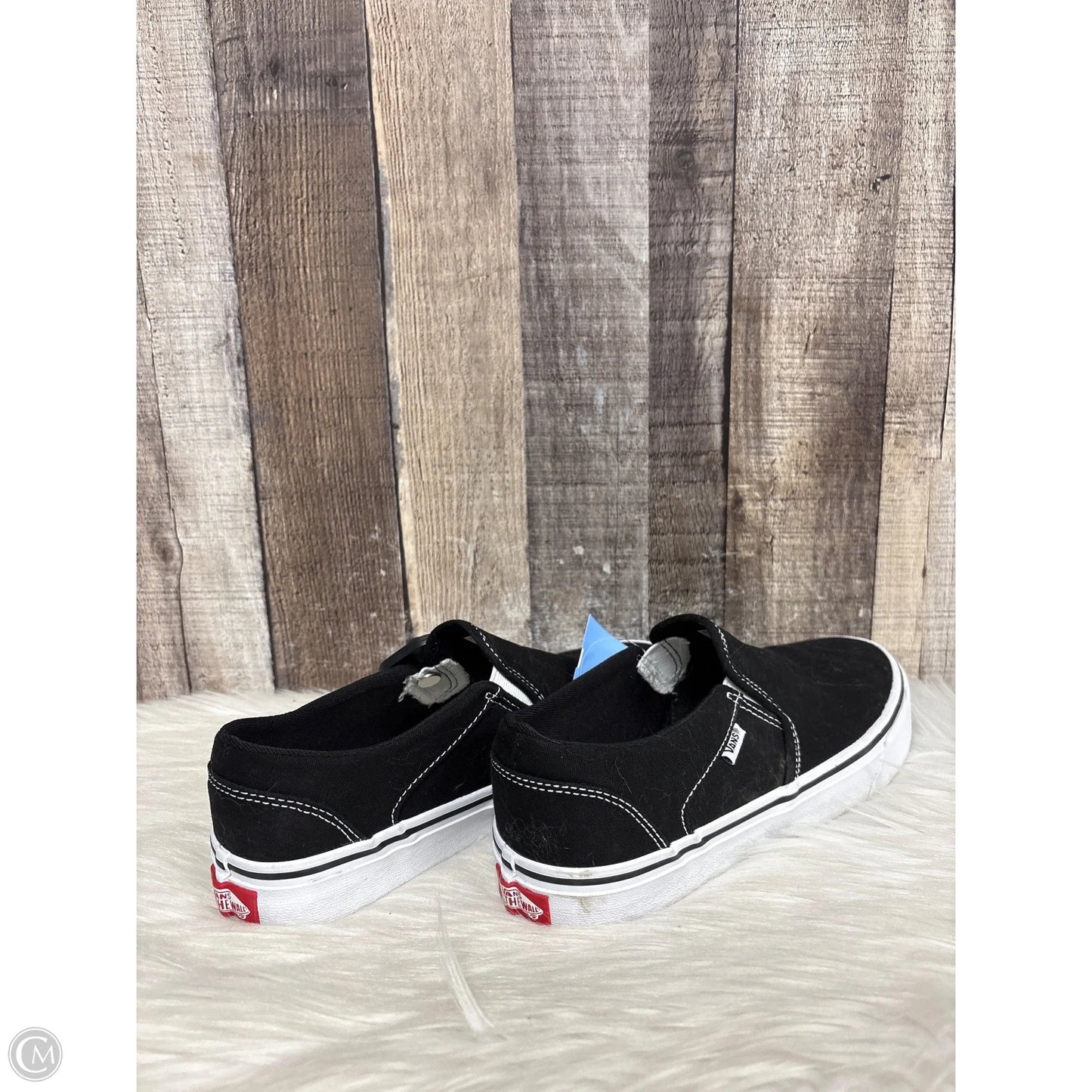 Shoes Flats By Vans In Black, Size: 9