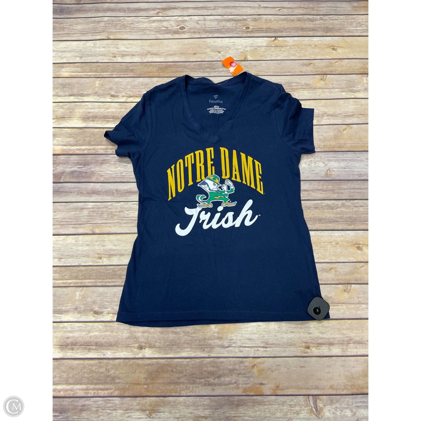 Athletic Top Short Sleeve By Fanatics In Blue, Size: S