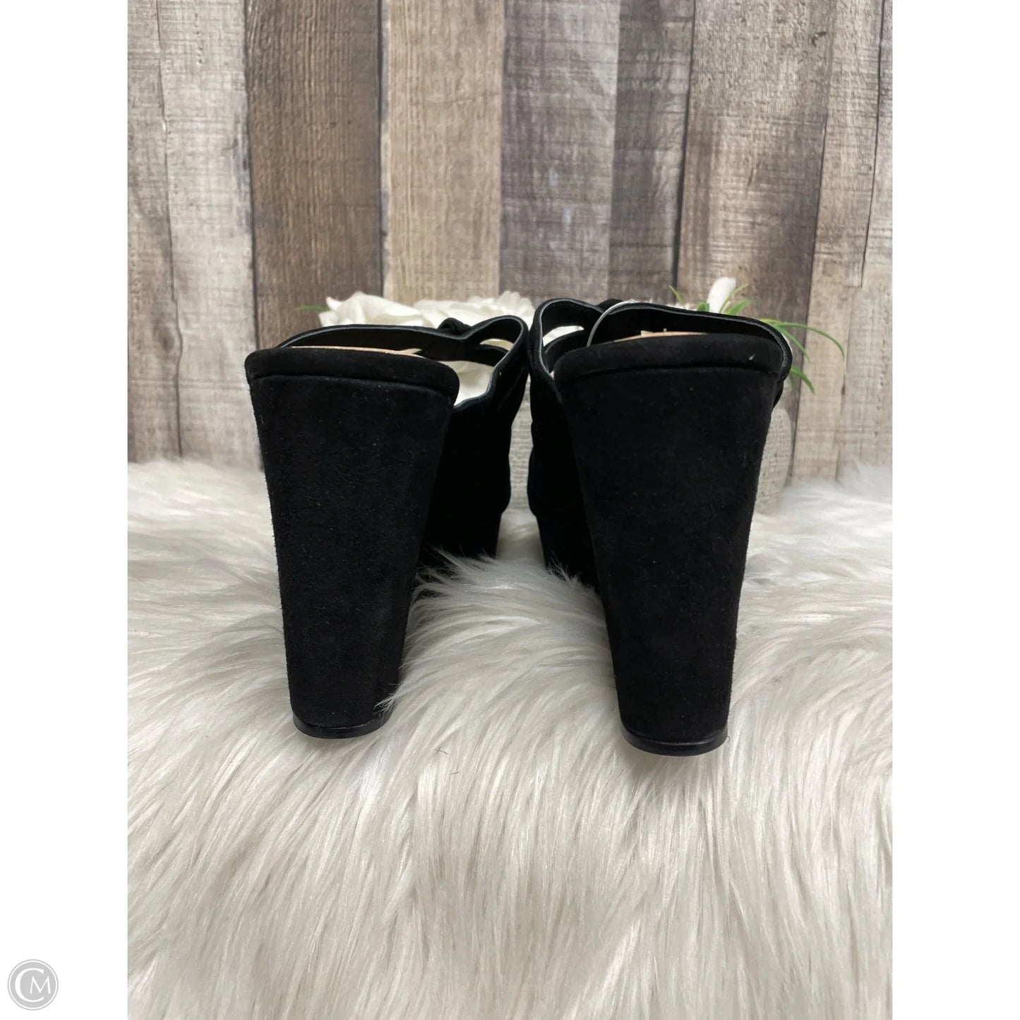 Sandals Heels Block By Etienne Aigner In Black, Size: 8.5