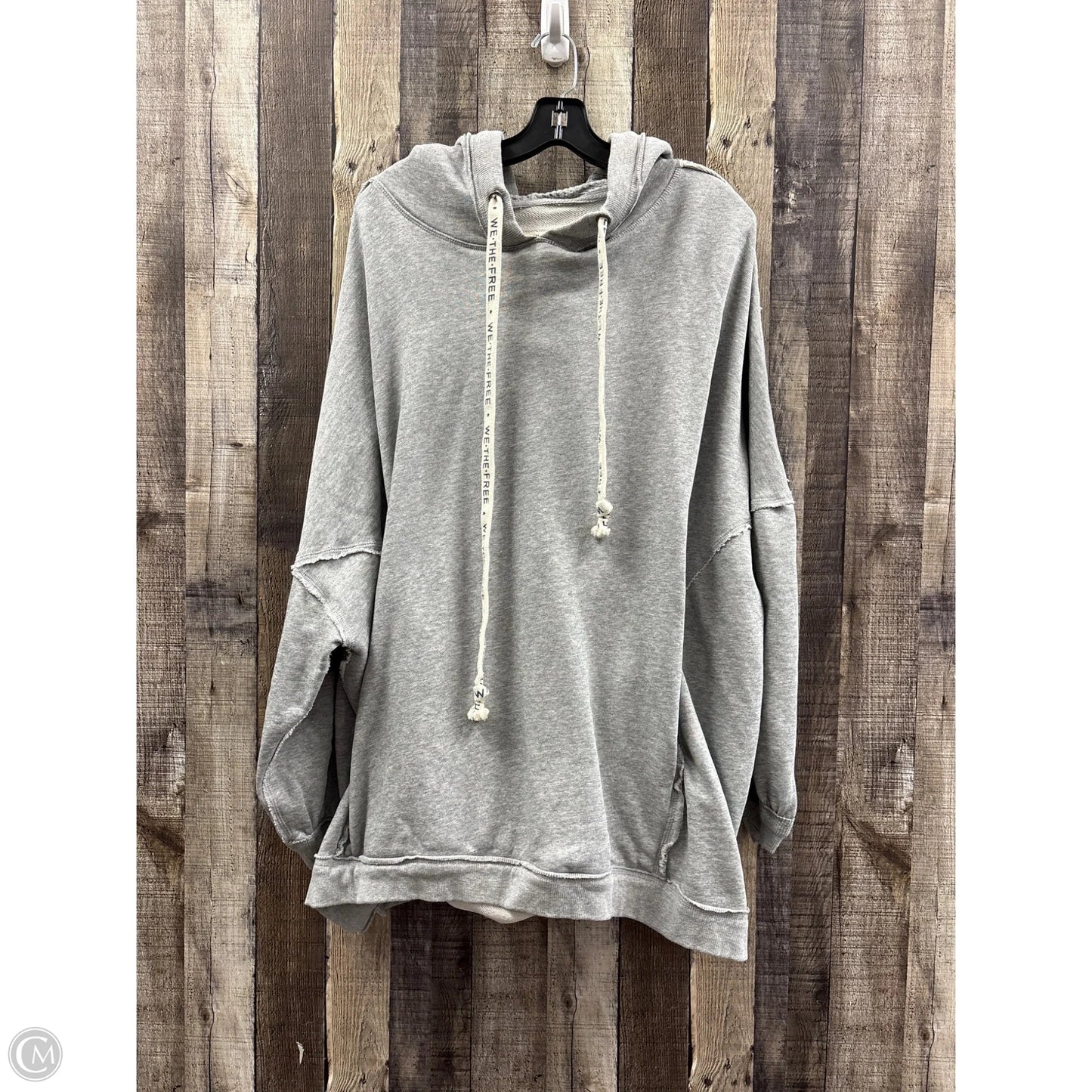 Sweatshirt Hoodie By We The Free In Grey, Size: Xl