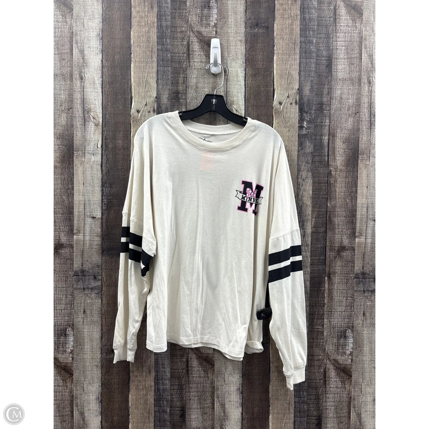 Top Long Sleeve By Disney In White, Size: Xl