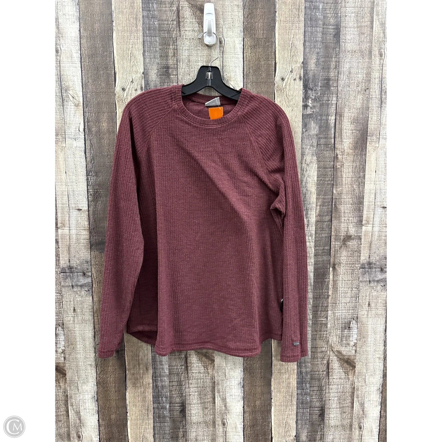 Top Long Sleeve By Columbia In Maroon, Size: Xxl